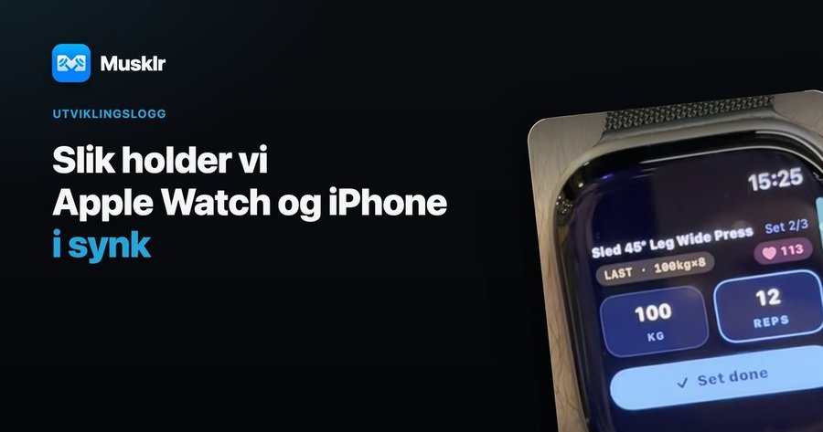 Apple Watch synkronisering - Musklr